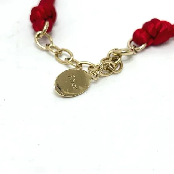 Dior Rabbit motif Necklace Choker Metal Gold